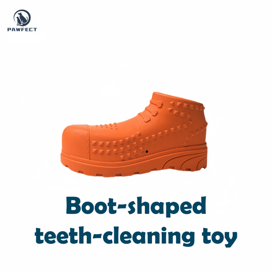 Durable Rubber Boot-Shaped Chew and Teeth Cleaning Toy for Dogs