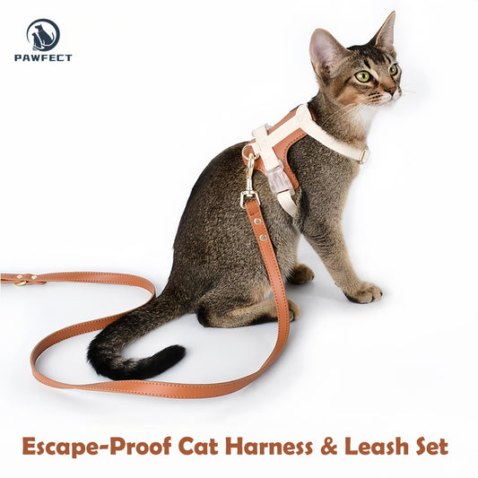 Escape-Proof Cat Harness & Leash Set (Also for Small Dogs)