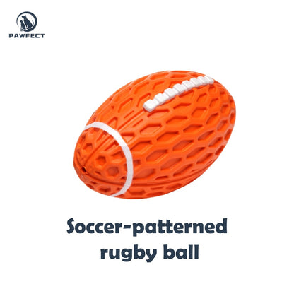 Squeaky Rugby Ball Chew Toy for Dogs