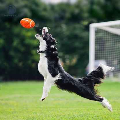 Squeaky Rugby Ball Chew Toy for Dogs