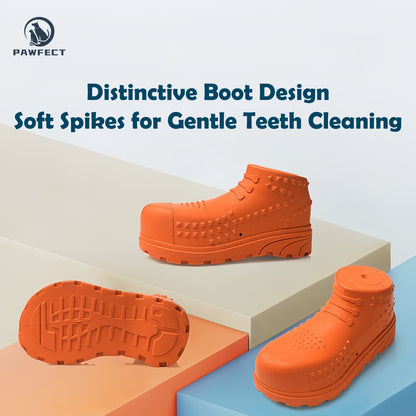 Durable Rubber Boot-Shaped Chew and Teeth Cleaning Toy for Dogs