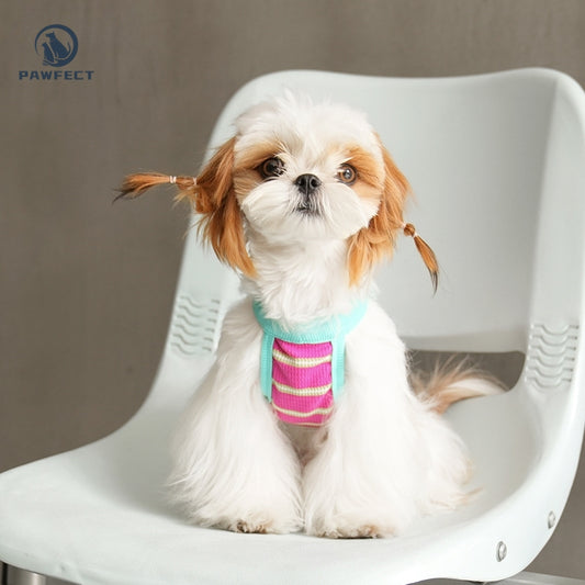 Lightweight Sweet Striped Dog Tank Top with Stretchy Fabric