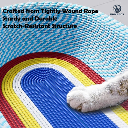 Elevated Bowl-Shaped Sisal Cat Nest with Integrated Scratching Surface