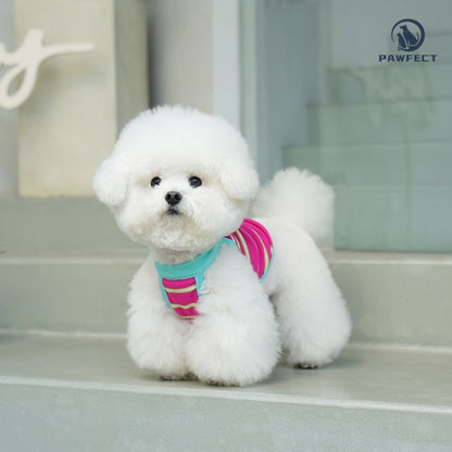 Lightweight Sweet Striped Dog Tank Top with Stretchy Fabric