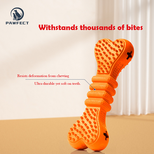 Interactive Soft-Spike Bone Treat Dispensing Chew Toy