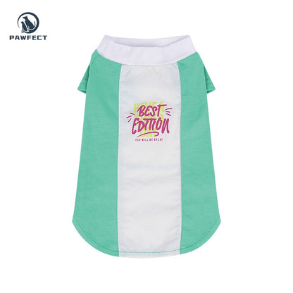 Lightweight Colorblock Printed Flutter-Sleeve Two-Leg Dog Romper