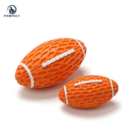 Squeaky Rugby Ball Chew Toy for Dogs