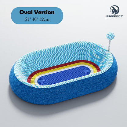 Elevated Bowl-Shaped Sisal Cat Nest with Integrated Scratching Surface