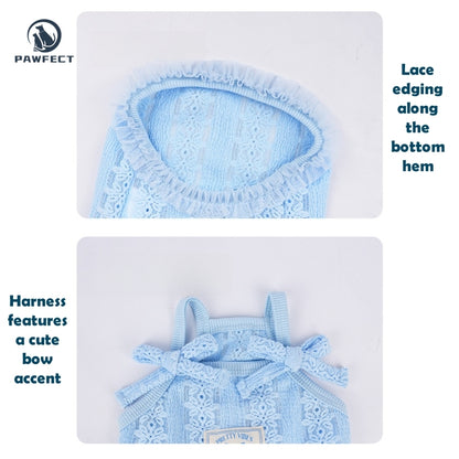 Lightweight Mesh Jacquard Dog Tank Top with Sweet Strap Design