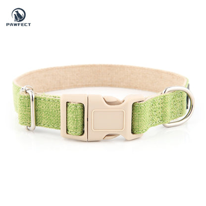 Eco-Friendly Cotton Linen Dog Collar: Hypoallergenic & Antibacterial