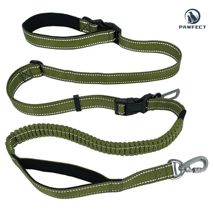 6-in-1 Multi-Functional Dog Leash for Running & Car Safety