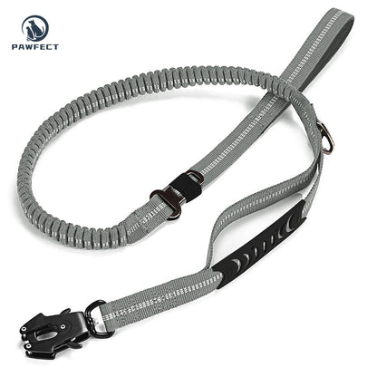 Reflective Pet Leash with Car Seatbelt Buckle & Frog Clip