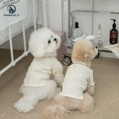 Cute Plaid Dog Dress with Bow Detail