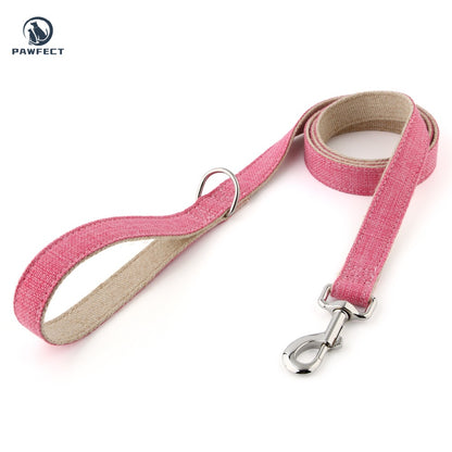 Eco-Friendly Cotton Linen Dog Leash: Hypoallergenic & Antibacterial