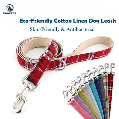 Eco-Friendly Cotton Linen Dog Leash: Hypoallergenic & Antibacterial